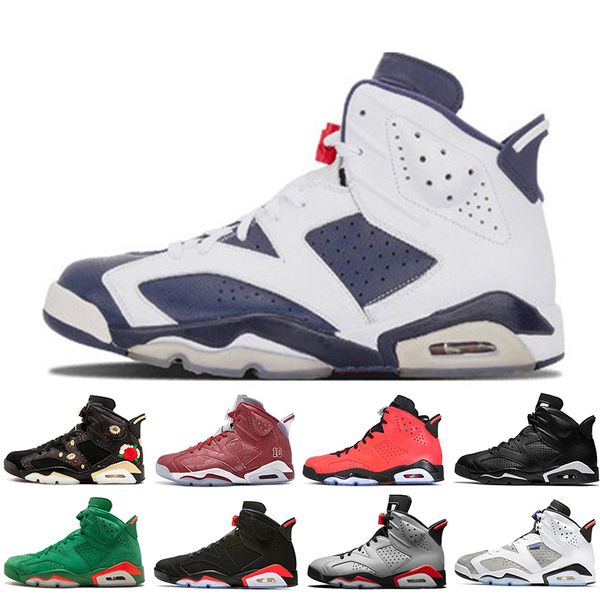 Newest 2019 Bred 6 6s Mens Basketball Shoes Infrared 23 3M Reflective Bugs Bunny Tinker Black Cat UNC Men Sports Sneakers Designer Trainers
Newest 2019 Bred 6 6s Mens Basketball Shoes Infrared 23 3M Reflective Bugs Bunny Tinker Black Cat UNC Men Sports Sneakers Designer Trainers