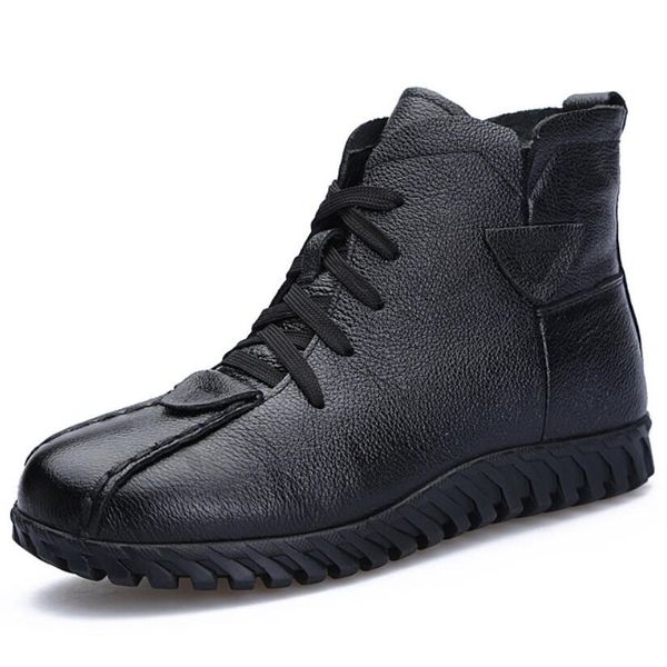 jx823 women snow boots winter warm shoes 100% genuine leather thick wool ankle boots for women fur flat female botas, Black
jx823 women snow boots winter warm shoes 100% genuine leather thick wool ankle boots for women fur flat female botas, Black