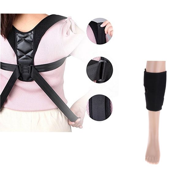 pack of 2 durable back posture corrector brace with sports calf belt breathable, White;red
pack of 2 durable back posture corrector brace with sports calf belt breathable, White;red