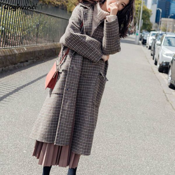 wool women plus size korean coat winter plaid long sleeve womens coats single breasted ladies soft elegant clothes, Black
wool women plus size korean coat winter plaid long sleeve womens coats single breasted ladies soft elegant clothes, Black