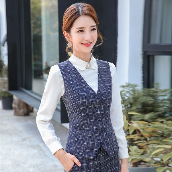 fiber formal women waistcoat & vest office ladies work wear business clothes styles, Black;white
fiber formal women waistcoat & vest office ladies work wear business clothes styles, Black;white