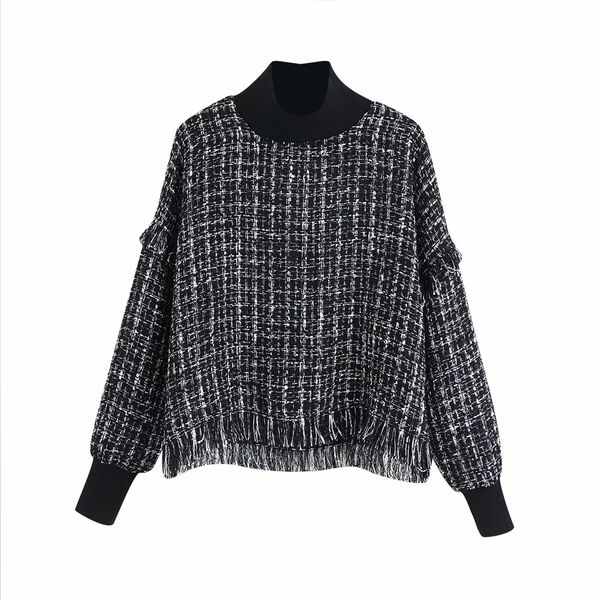 women autumn winter vintage sweater long sleeve tassel striped sweaters female casual loose pullovers sweater plus size clothes, White;black
women autumn winter vintage sweater long sleeve tassel striped sweaters female casual loose pullovers sweater plus size clothes, White;black