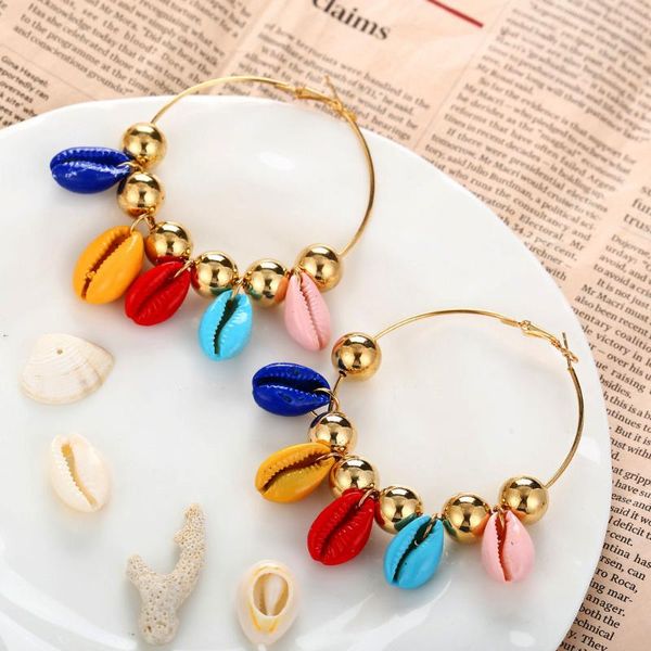 2020 summer bohemian multicolor shell hoops earrings for women girls big round circle geometric statement dangle earring jewelry, Golden;silver
2020 summer bohemian multicolor shell hoops earrings for women girls big round circle geometric statement dangle earring jewelry, Golden;silver