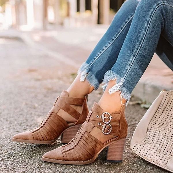 plus size 43 fashion women shoes retro high heel ankle boots 2019 female block mid heels casual botas mujer booties feminina, Black
plus size 43 fashion women shoes retro high heel ankle boots 2019 female block mid heels casual botas mujer booties feminina, Black