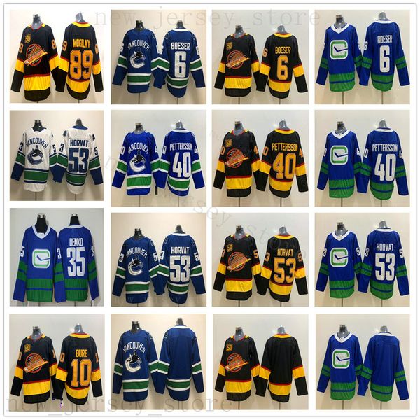 50th new vancouver canucks hockey 10 pavel bure 40 elias pettersson 53 bo horvat 6 brock boeser 89 alexander mogilny thatcher demko jerseys, Black;red
50th new vancouver canucks hockey 10 pavel bure 40 elias pettersson 53 bo horvat 6 brock boeser 89 alexander mogilny thatcher demko jerseys, Black;red