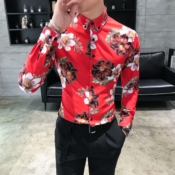 new boutique fashion business men's slim casual shirt printing british style wild trend comfortable bottoming long sleeve shirt, White;black
new boutique fashion business men's slim casual shirt printing british style wild trend comfortable bottoming long sleeve shirt, White;black