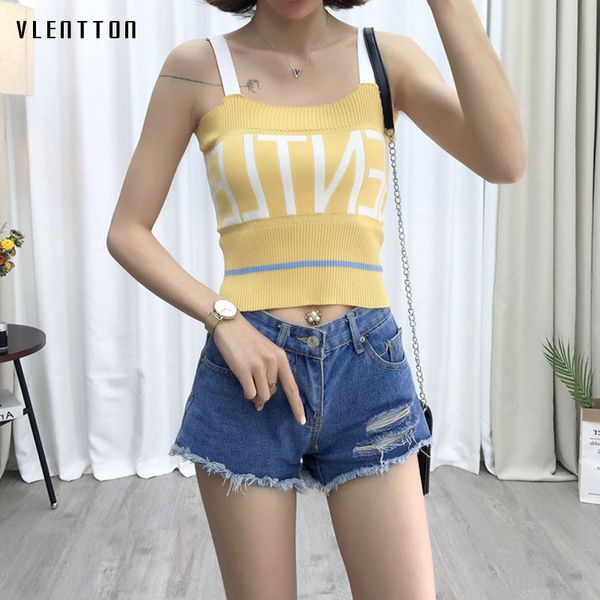 2019 new 6 colors sling tank women letter sleeveless camis knitted female spring summer casual short for women, White
2019 new 6 colors sling tank women letter sleeveless camis knitted female spring summer casual short for women, White