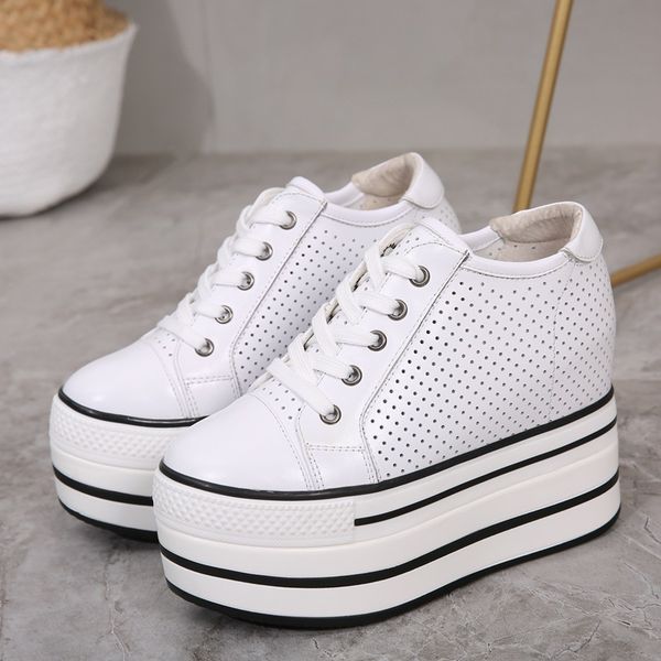 spring autumn thick-soled sports shoes increased 12cm leather korean version of the hollow breathable walking shoes women x1-57
spring autumn thick-soled sports shoes increased 12cm leather korean version of the hollow breathable walking shoes women x1-57