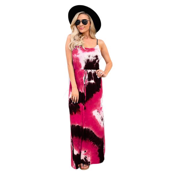 women's swimwear multi-color tie-dye printed suspenders women long dress commuting elegant party, White;black
women's swimwear multi-color tie-dye printed suspenders women long dress commuting elegant party, White;black
