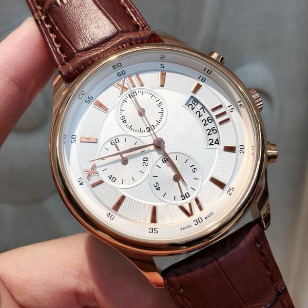 2020 all subdials work fashion casual man watch black brown leather watch male wristwatches brand female clock japan movement quar, Slivery;brown
2020 all subdials work fashion casual man watch black brown leather watch male wristwatches brand female clock japan movement quar, Slivery;brown
