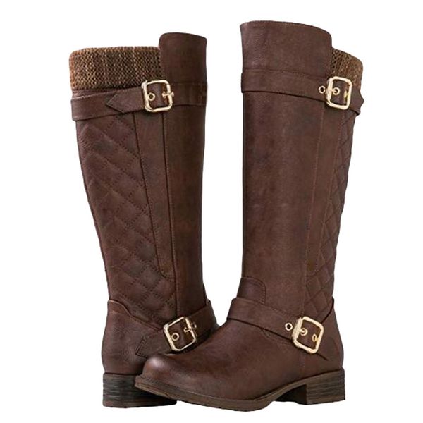 litthing fashion women boots lace-up riding motorcycle boot low heel knee high boots buckle side zipper female ##2, Black
litthing fashion women boots lace-up riding motorcycle boot low heel knee high boots buckle side zipper female ##2, Black