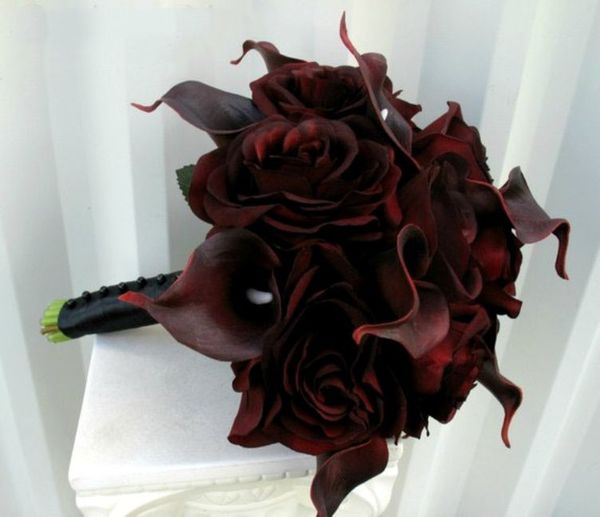 wedding bouquet real touch majestic red calla lily black baccara rose bridal bouquet, wedding decoration
wedding bouquet real touch majestic red calla lily black baccara rose bridal bouquet, wedding decoration