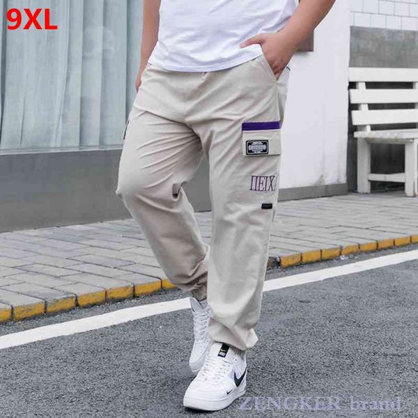 summer casual pants men plus size ankle-length pants men's fashion pockets close up sports thin 7xl 8xl 9xl cargo, Black 
summer casual pants men plus size ankle-length pants men's fashion pockets close up sports thin 7xl 8xl 9xl cargo, Black