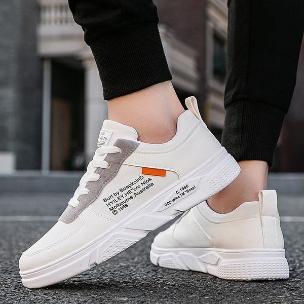 2020 autumn and winter new leather casual shoes korean fashion wild breathable sports shoes mens white platform sneakers zapatos, Black
2020 autumn and winter new leather casual shoes korean fashion wild breathable sports shoes mens white platform sneakers zapatos, Black