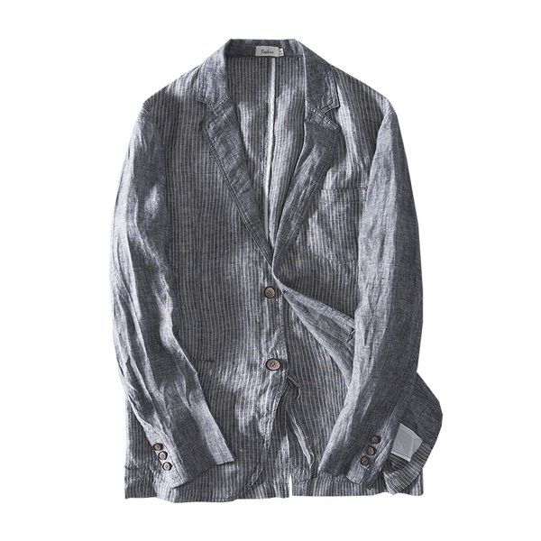 2020 men to restore ancient ways stripe flax little leisure blazers loose big yards loose cotton and linen blazers, White;black
2020 men to restore ancient ways stripe flax little leisure blazers loose big yards loose cotton and linen blazers, White;black