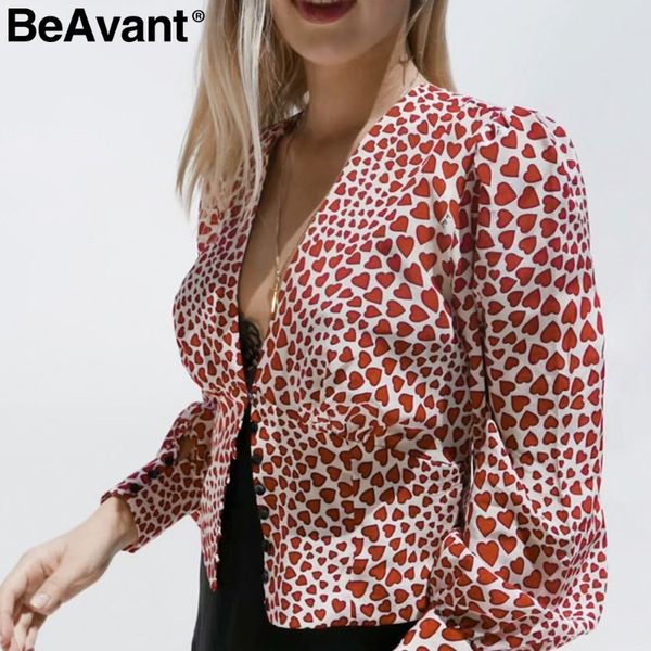 beavant 2019 summer crop women and blouses heart print long sleeve blouse shirts fashion buttons shirt female, White
beavant 2019 summer crop women and blouses heart print long sleeve blouse shirts fashion buttons shirt female, White