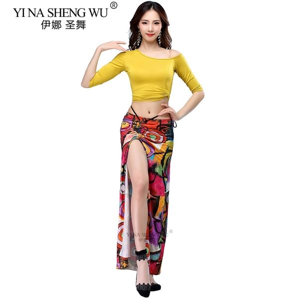 women dance costumes belly dance practice clothing modal split long skirt suits female performance printed skirt new, Black;red
women dance costumes belly dance practice clothing modal split long skirt suits female performance printed skirt new, Black;red