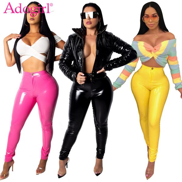 adogirl warm fleece thicken pu leather pants solid highly stretchy mid waist comfortable pencil pants women trousers clubwear, Black;white
adogirl warm fleece thicken pu leather pants solid highly stretchy mid waist comfortable pencil pants women trousers clubwear, Black;white