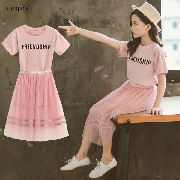 clothing sets kids summer girls long t-shirt +skirt 2pc suits children short sleeve outwear baby girl clothes 4-13year, White
clothing sets kids summer girls long t-shirt +skirt 2pc suits children short sleeve outwear baby girl clothes 4-13year, White