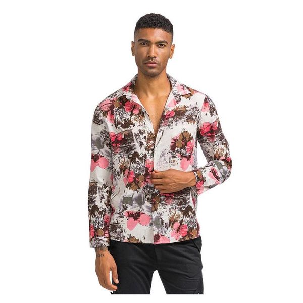 new male shirt mens ethnic style vintage floral printing long sleeve loose designer shirts shirt camisas de hombre, White;black
new male shirt mens ethnic style vintage floral printing long sleeve loose designer shirts shirt camisas de hombre, White;black