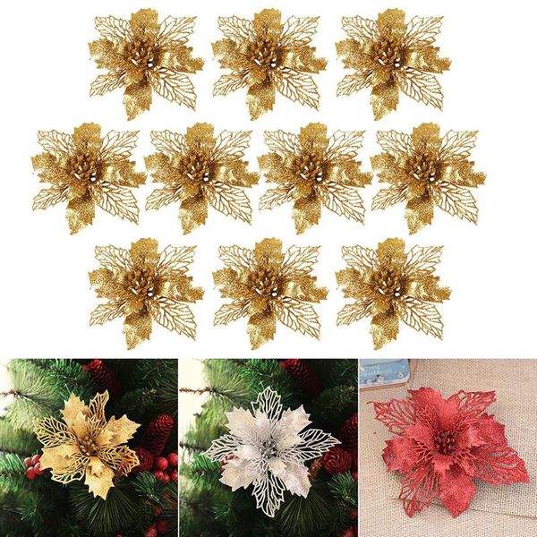 10pcs 15cm christmas plastic simulation christmas glitter hollow flower wedding artificial flowers valentine's day decoration
10pcs 15cm christmas plastic simulation christmas glitter hollow flower wedding artificial flowers valentine's day decoration