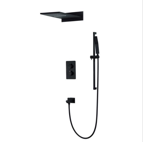 22 inches rain waterfall rectangular showerhead bathtub faucet mixer concealed shower black thermostatic shower sets bathroom faucets
22 inches rain waterfall rectangular showerhead bathtub faucet mixer concealed shower black thermostatic shower sets bathroom faucets