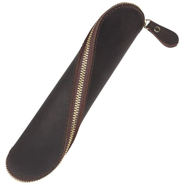 leather pencil case, small vintage handmade pen case with zipper, genuine leather art craft spiral pen holder pencil pouch
leather pencil case, small vintage handmade pen case with zipper, genuine leather art craft spiral pen holder pencil pouch