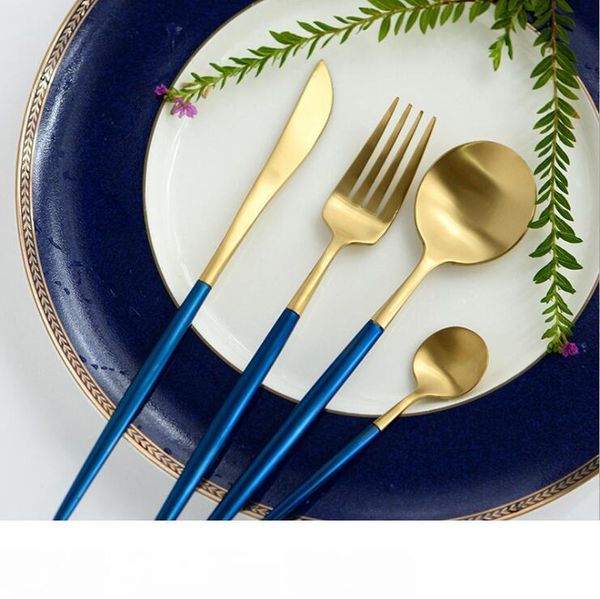 frost 4pcs lot golden blue cutlery set gold 18 10stainless steel dinnerwar set fork knife scoops sliverware tableware set
frost 4pcs lot golden blue cutlery set gold 18 10stainless steel dinnerwar set fork knife scoops sliverware tableware set