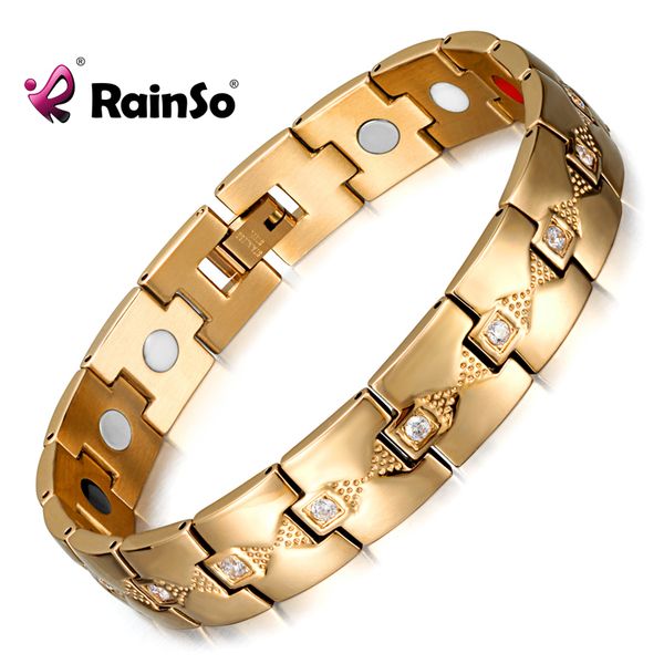rainso fashion style stainless steel magnetic 4 in 1 bio energy health care gold zircon bracelets&bangles for women fine jewelry, Golden;silver
rainso fashion style stainless steel magnetic 4 in 1 bio energy health care gold zircon bracelets&bangles for women fine jewelry, Golden;silver