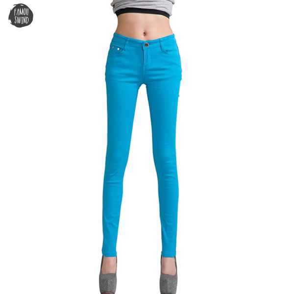 women jeans cotton pencil leggings skinny jeans mid color waist woman slim fit woman full length candy, Blue
women jeans cotton pencil leggings skinny jeans mid color waist woman slim fit woman full length candy, Blue