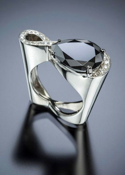 cute fashion female black stone ring 925 silver color infinity wedding rings promise engagement rings for women, Slivery;golden
cute fashion female black stone ring 925 silver color infinity wedding rings promise engagement rings for women, Slivery;golden