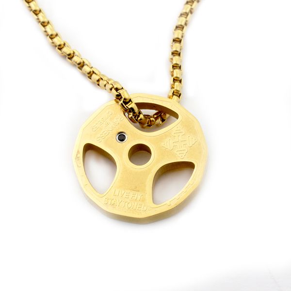 fitness motivation pendant necklace stainless steel chain powerlifting weight plate charm bodybuilding gym necklace men women, Silver
fitness motivation pendant necklace stainless steel chain powerlifting weight plate charm bodybuilding gym necklace men women, Silver