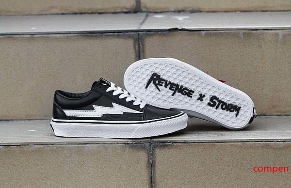 new arrive revenge x storm skool canvas designer sneakers for women mens skate white black casual shoes zapatillas de deporte chaussure