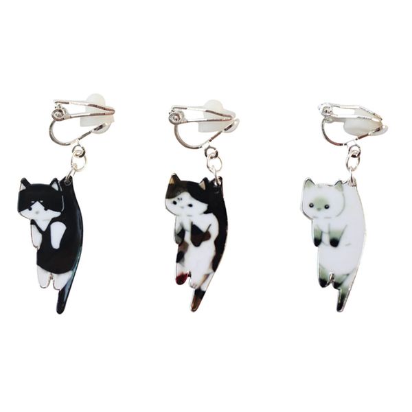 japenese korea style lovely black cat enamel clip earrings without piercing for girls party cute animal kids no hole ear clip, Silver
japenese korea style lovely black cat enamel clip earrings without piercing for girls party cute animal kids no hole ear clip, Silver