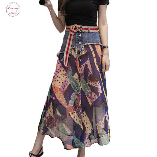 denim chiffon print skirt summer casual boho skirts womens vintage beach skirt saia midi faldas mujer moda 2019 summer flores f534, Black
denim chiffon print skirt summer casual boho skirts womens vintage beach skirt saia midi faldas mujer moda 2019 summer flores f534, Black