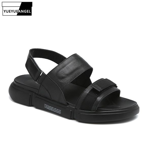 2019 summer men sandals genuine leather beach sandals shoes leisure breathable sandalias outdoor footwear, Black
2019 summer men sandals genuine leather beach sandals shoes leisure breathable sandalias outdoor footwear, Black