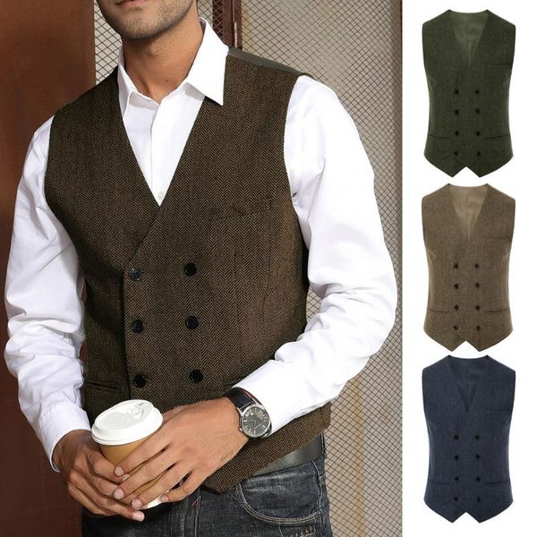 men clothing double-breasted vest coat waistcoat v-neck handkerchief hem stylish formal office business cocktail party male, Black;white
men clothing double-breasted vest coat waistcoat v-neck handkerchief hem stylish formal office business cocktail party male, Black;white