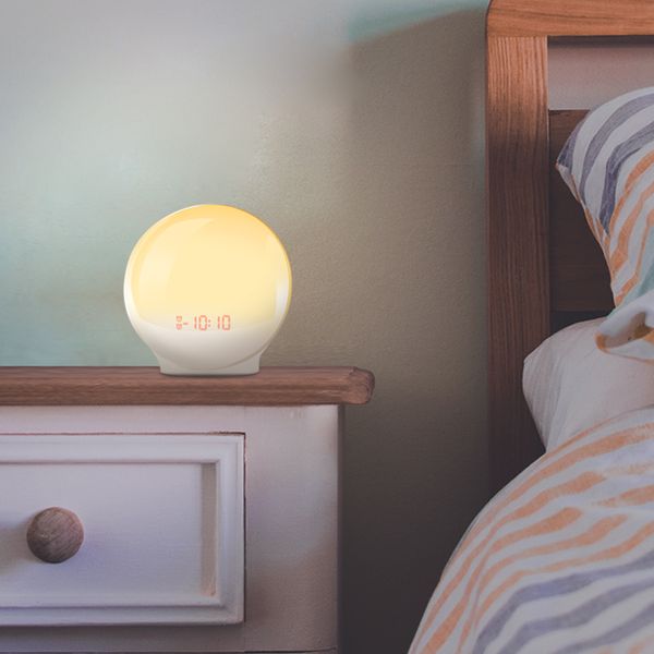 sun alarm clock wake up light digital snooze nature night lamp clock sunrise colorful light with nature sounds fm radios
sun alarm clock wake up light digital snooze nature night lamp clock sunrise colorful light with nature sounds fm radios