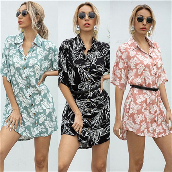 floral printed a line shirt dresses lapel neck short sleeve single breasted women dresses casual women clothing, Black;gray
floral printed a line shirt dresses lapel neck short sleeve single breasted women dresses casual women clothing, Black;gray