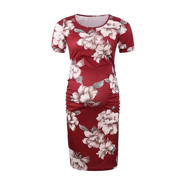 wholesale maternity dresses pregnancy clothes floral style ruching abdominal scoop neck pregnant women clothing, White
wholesale maternity dresses pregnancy clothes floral style ruching abdominal scoop neck pregnant women clothing, White