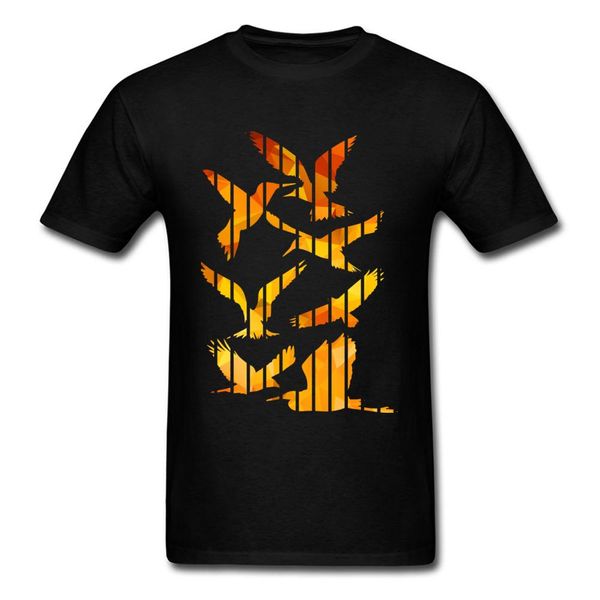 men t-shirt lets the birds tshirt striped t shirt art design cartoon casual summer tees cotton clothes black, White;black
men t-shirt lets the birds tshirt striped t shirt art design cartoon casual summer tees cotton clothes black, White;black