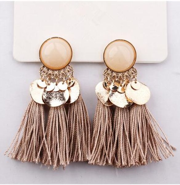 bohemian sequins tassel earrings for women wedding party acrylic beads statement drop earrings long vintage fringing jewelry gb561, Silver
bohemian sequins tassel earrings for women wedding party acrylic beads statement drop earrings long vintage fringing jewelry gb561, Silver