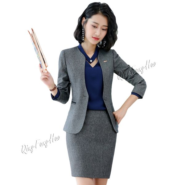 autumn and winter v-neck women's jacket long-sleeved professional women's pants suit interview sales work clothes, White;black
autumn and winter v-neck women's jacket long-sleeved professional women's pants suit interview sales work clothes, White;black