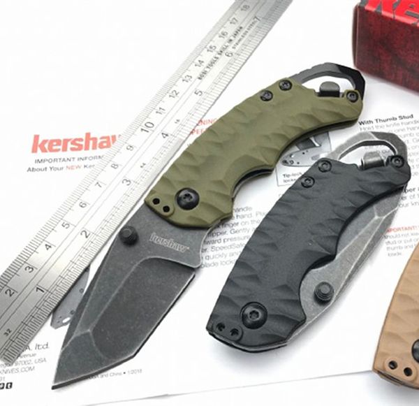 

Оптовая продажа KERSHAW 8750 многофункциональный складной нож 8cr13mov сталь зеленый / черный ручка кемпинг EDC карманный нож выживания нож открытый инструмент
