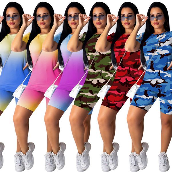 women camouflage tracksuit sport two piece set short sleeve t shirt mini pants fashion outfits summer clothing casual jogging suit 2680, White
women camouflage tracksuit sport two piece set short sleeve t shirt mini pants fashion outfits summer clothing casual jogging suit 2680, White