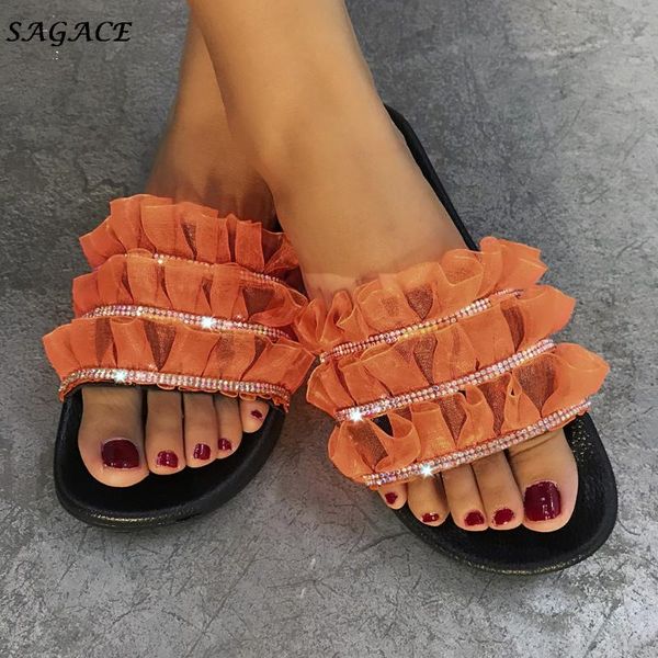 sagace summer slippers women fashion casual lace crystal open toe outdoor slippers non-slip beach shoes flip flops sandals women, Black
sagace summer slippers women fashion casual lace crystal open toe outdoor slippers non-slip beach shoes flip flops sandals women, Black