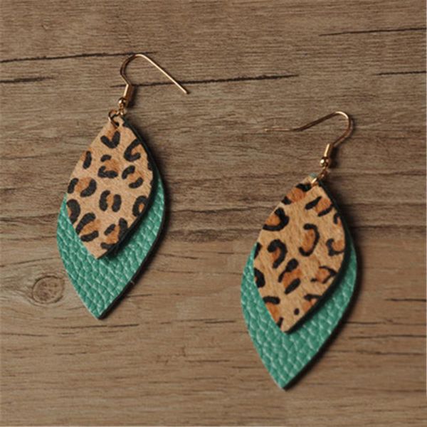 long retro leopard dangle hook earrings women fashion simple double leaf pu leather statement earrings jewelry girl gift, Silver
long retro leopard dangle hook earrings women fashion simple double leaf pu leather statement earrings jewelry girl gift, Silver