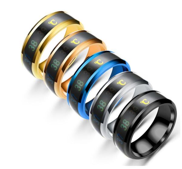 wholesale stainless steel rings fashion jewelry intelligent thermometer ring temperature measuring couple rings five colors for choose, White
wholesale stainless steel rings fashion jewelry intelligent thermometer ring temperature measuring couple rings five colors for choose, White