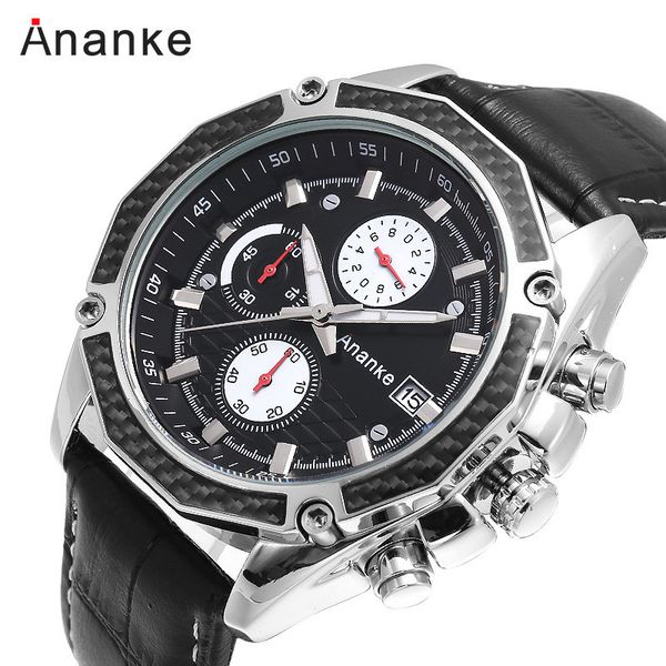 ananke brand men's watch sports multifunction business casual belt timing quartz watches male clock relogio masculino, Slivery;brown
ananke brand men's watch sports multifunction business casual belt timing quartz watches male clock relogio masculino, Slivery;brown