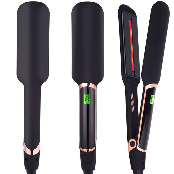 профессиональное выпрямление утюги 2 дюйма dual voltage выпрямитель для волос ceramic tourmaline ionic инфракрасная flat iron hair styling, Black
профессиональное выпрямление утюги 2 дюйма dual voltage выпрямитель для волос ceramic tourmaline ionic инфракрасная flat iron hair styling, Black